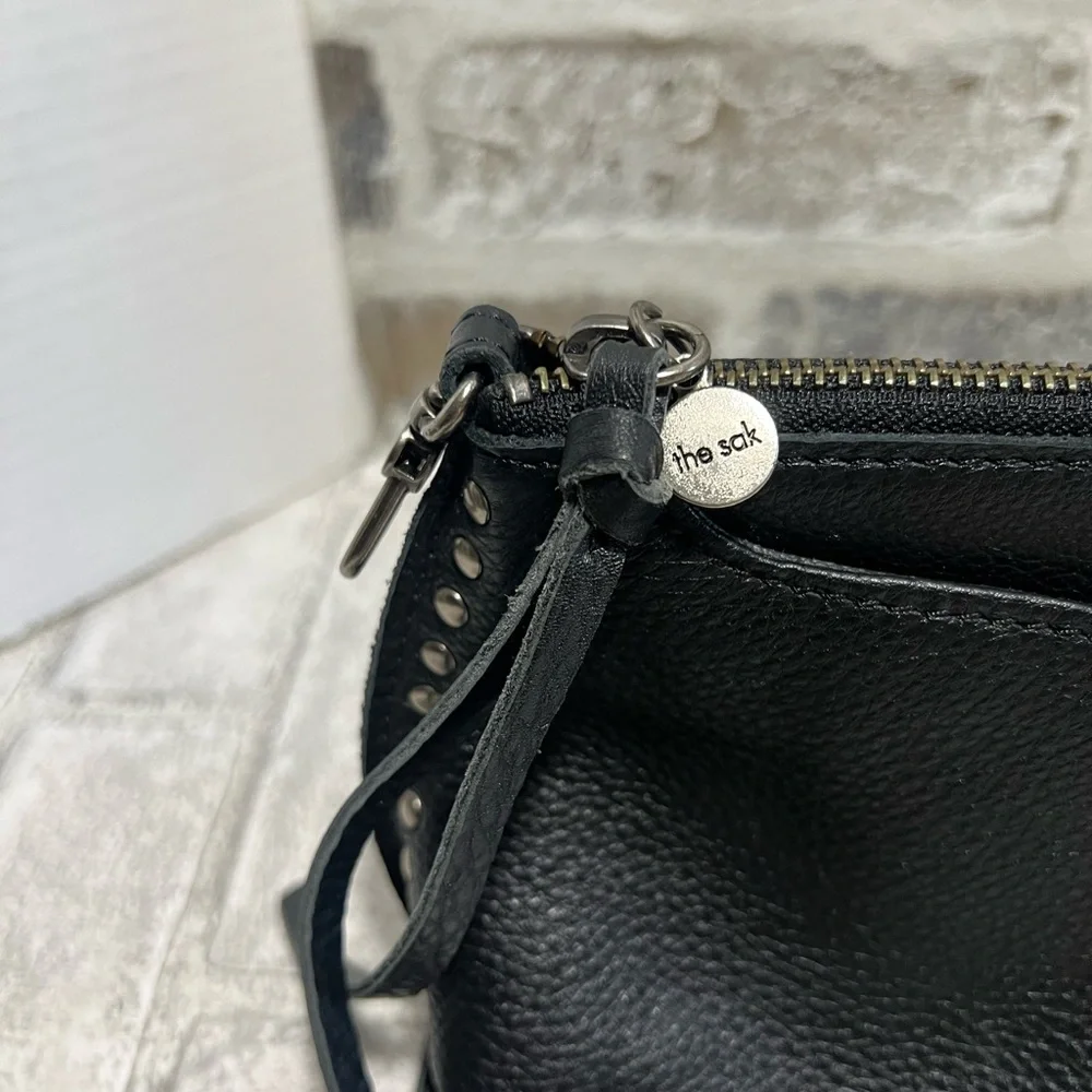 The Sak Black Pebbled Leather Crossbody Bag